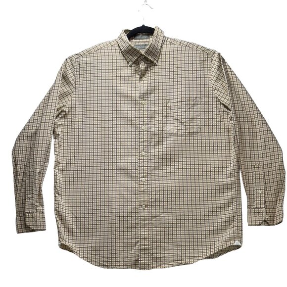 Daniel Cremieux Signatures Collection Men's Shirt Cotton Brown Plaid Size XL - Picture 2 of 5